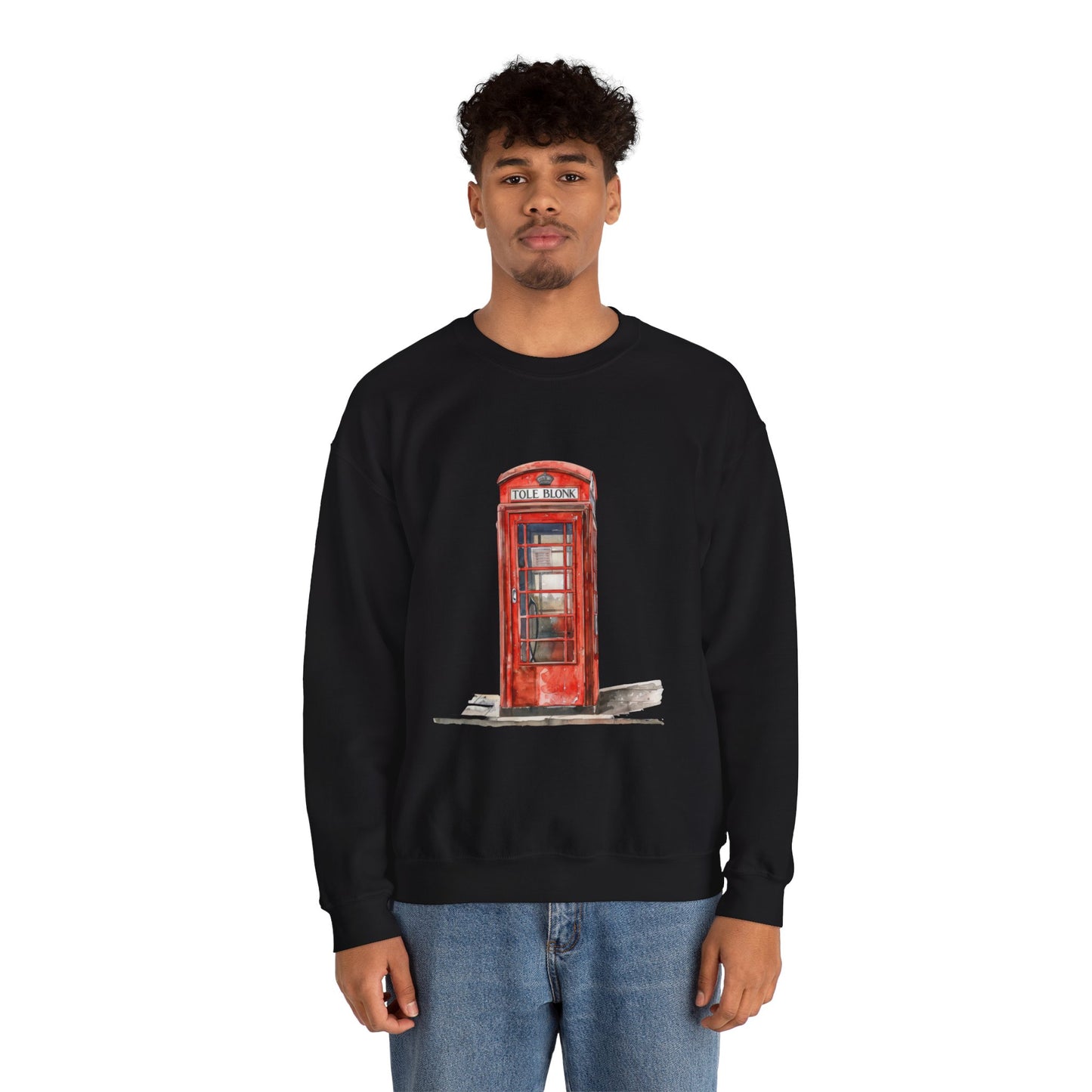 Unisex Heavy Blend™ Crewneck Sweatshirt Classy - Iconic British Public Telephone