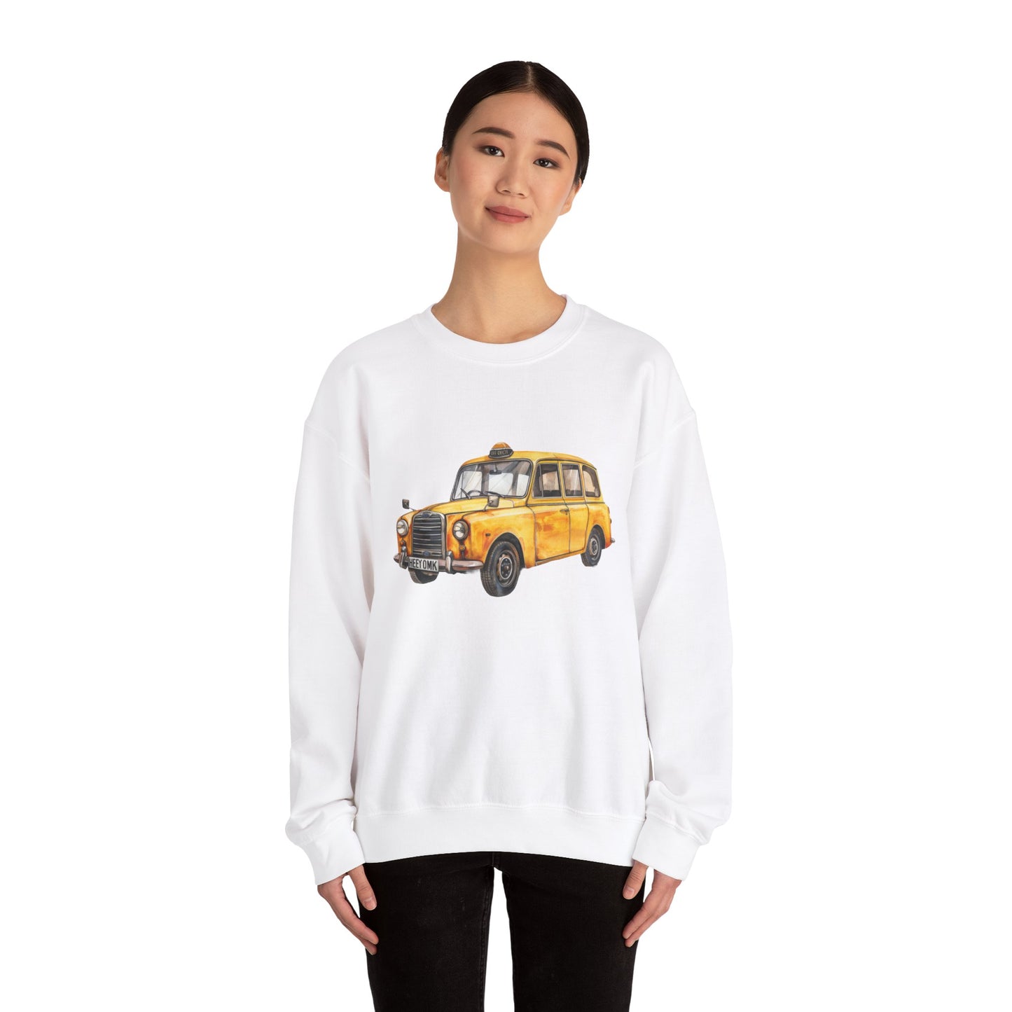 Unisex Heavy Blend™ Crewneck Sweatshirt - Vintage Car - Classic Automotive Elegance and Timeless Style