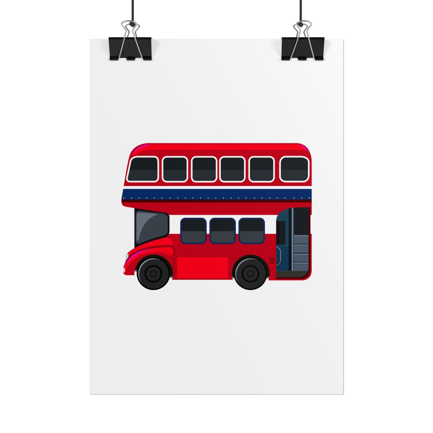 Red Double Decker Bus Rolled Posters