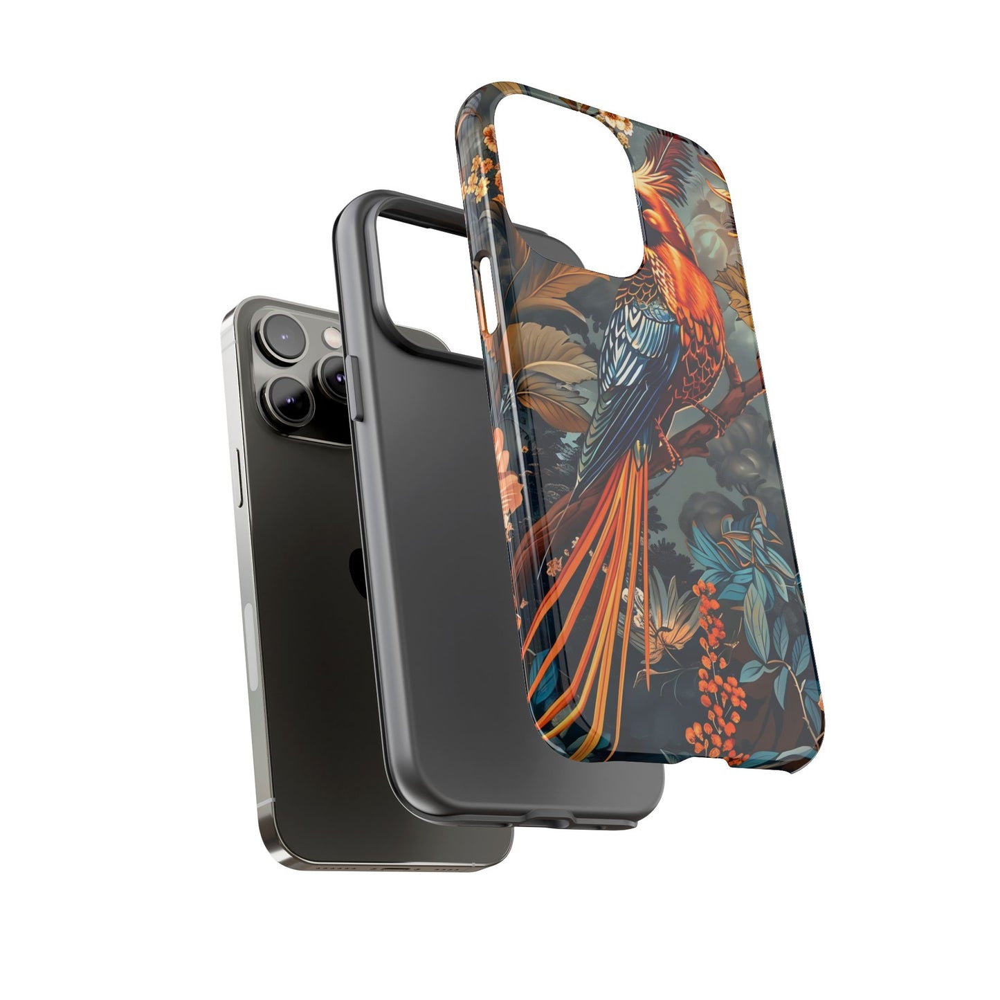 Vibrant Phone Case with Exotic Bird Design, Floral Phone Cover, Tough Case for Nature Lovers, Unique Gift Idea, Phone Accessory, [...]