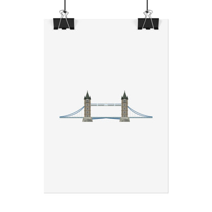 Tower Bridge Rolled Poster, London City Decor, Wall Art, Gift for Travelers, Home Aesthetic, UK Wall Art