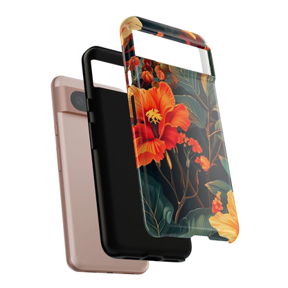 Tough Floral Phone Case | Tropical Vibe, Gift for Nature Lovers, Summer Beach Accessory, Floral Pattern, Trendy Phone Accessories