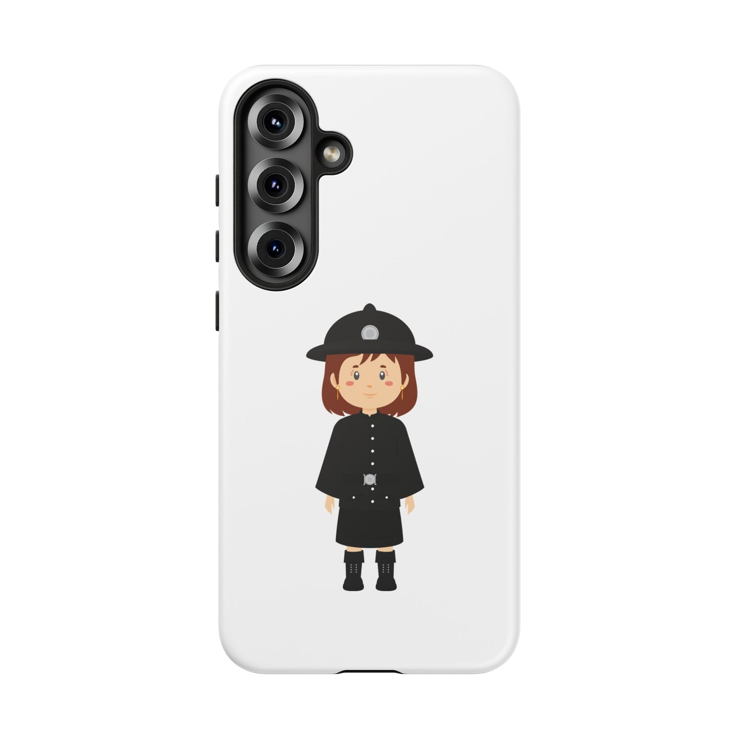 Cute Police Officer Phone Case, Tough Protective Cover, Gifts for Police Lovers, Customizable Phone Case, Unique Design