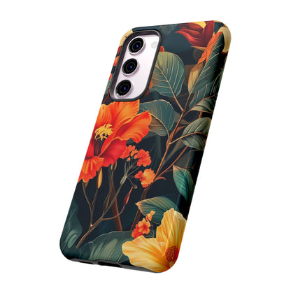 Tough Floral Phone Case | Tropical Vibe, Gift for Nature Lovers, Summer Beach Accessory, Floral Pattern, Trendy Phone Accessories