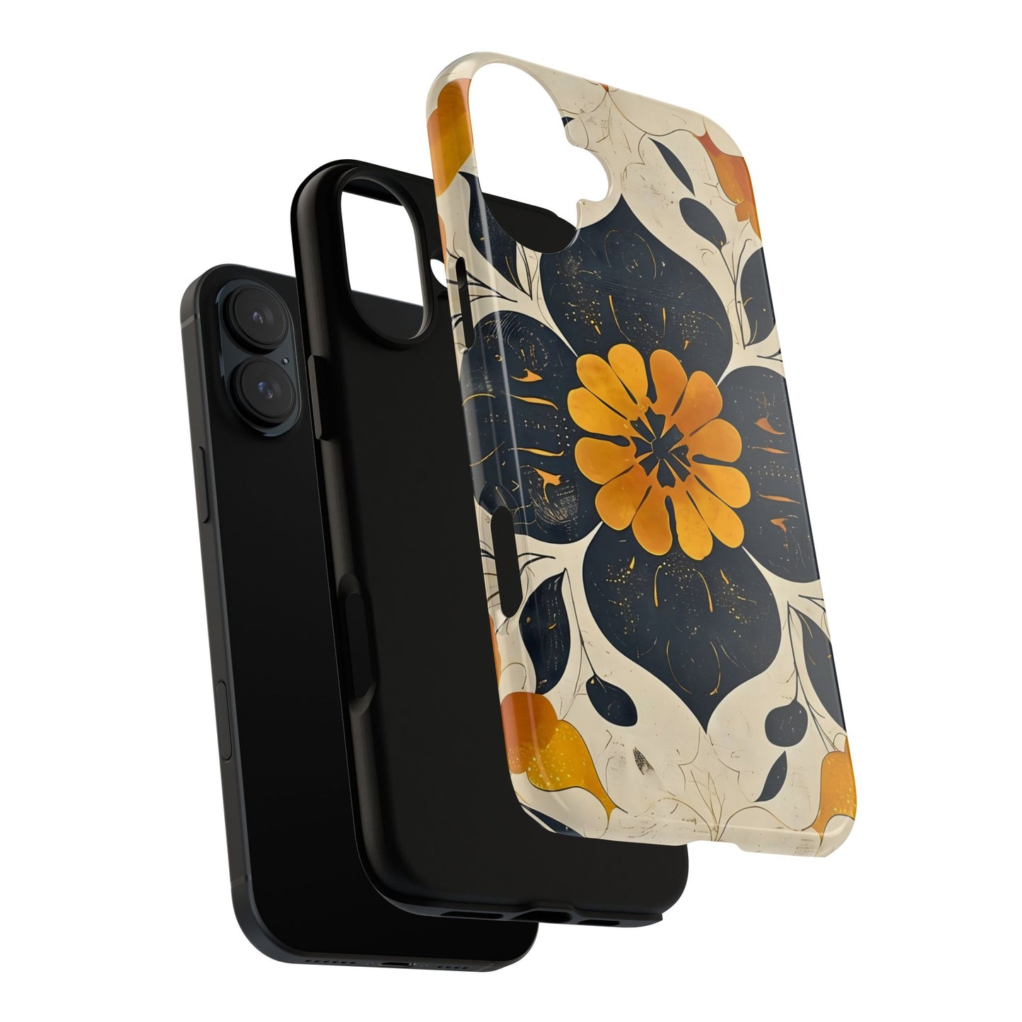 Floral Phone Case - Tough Cases, Botanical iPhone Cover, Vintage Flower Design, Durable Smartphone Protection, Unique Gift Idea