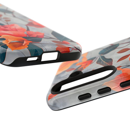 Floral Phone Case, Tough Cases, Flower Power, Gift for Her, Decorative Phone Cover, Trendy Accessories, Everyday Style