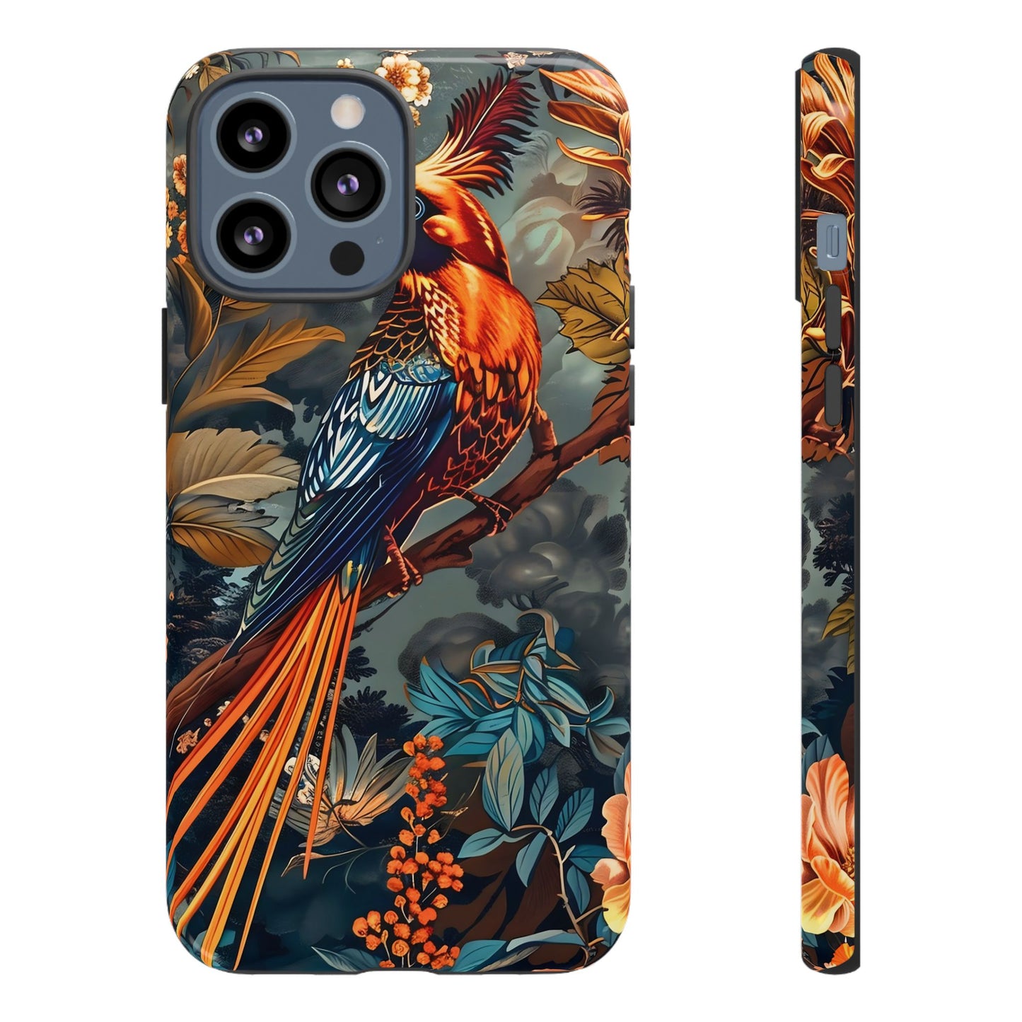 Vibrant Phone Case with Exotic Bird Design, Floral Phone Cover, Tough Case for Nature Lovers, Unique Gift Idea, Phone Accessory, [...]