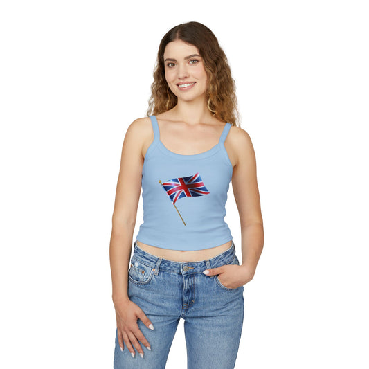 Women's Spaghetti Strap Tank Top - Classic UK Flag Design