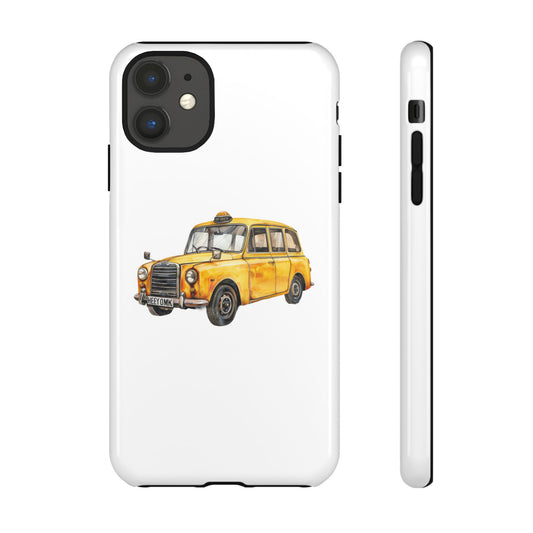 Vintage Taxi Phone Case, Tough Cases for Cab Lovers, Unique Gift for Travel Enthusiasts, Phone Accessory for Daily Use, Stylish Custom Cover