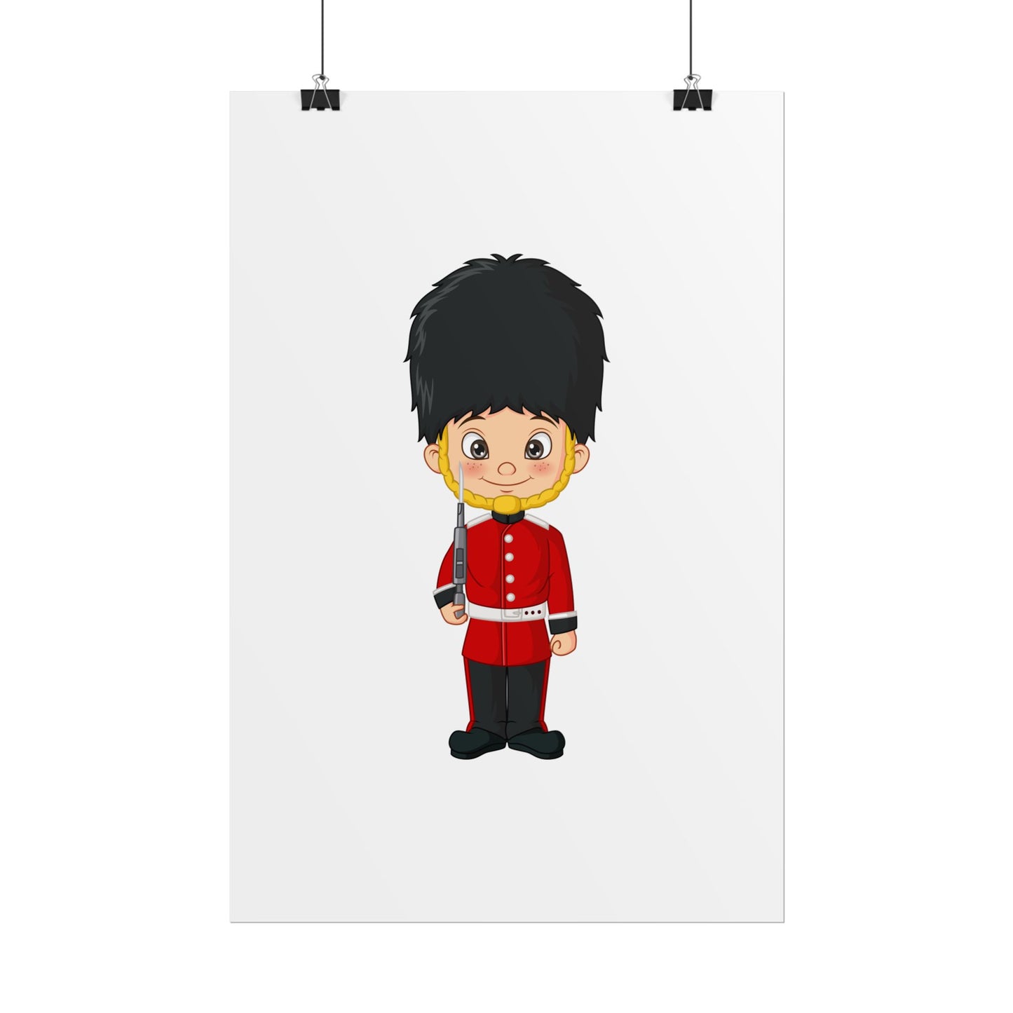 Whimsical Soldier Rolled Poster Art, Children's Room Decor, Cute Wall Art, Nursery Wall Hanging, Gift for Kids