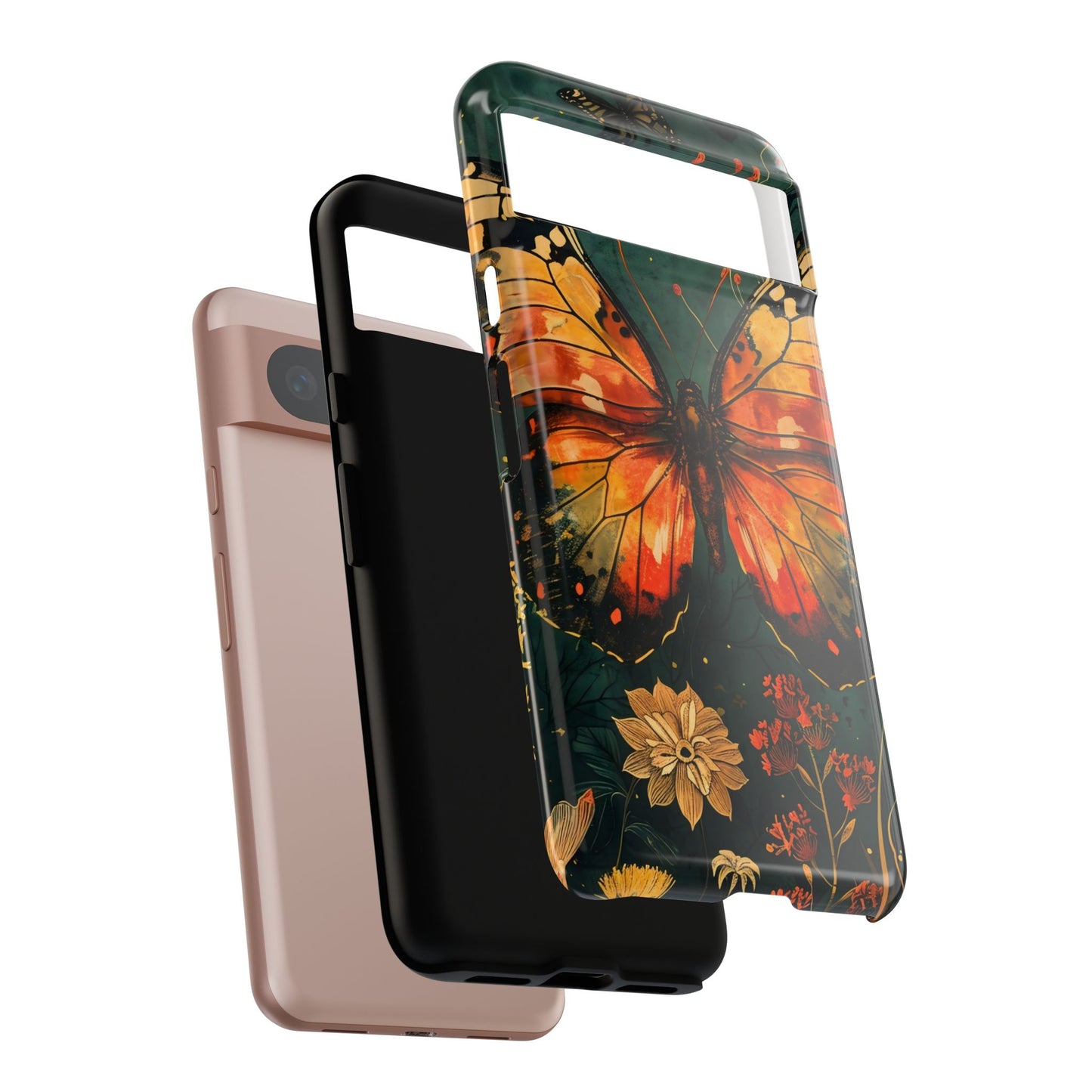 Butterfly Phone Case – Tough Cases for Nature Lovers, Floral Design, Butterfly Art, Unique Gift, Eco-Friendly Protection