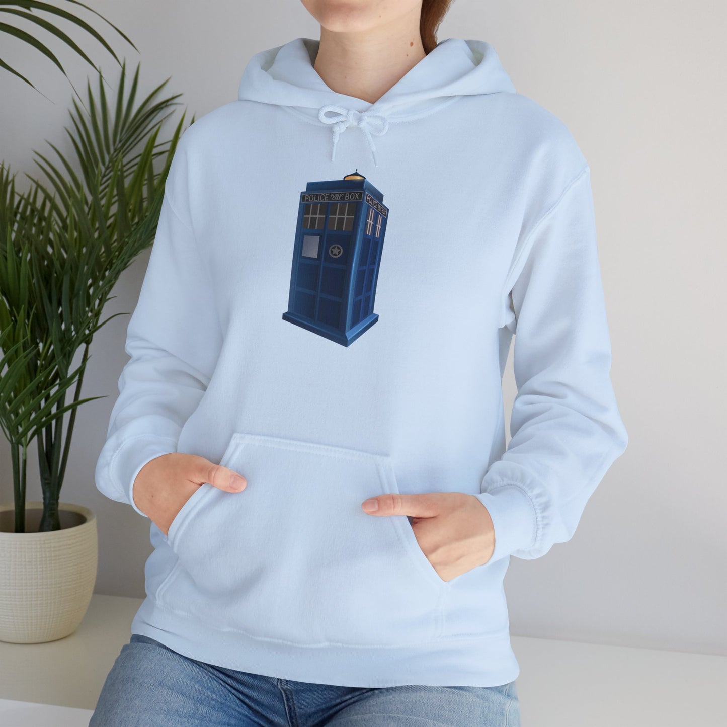 Unisex Heavy Blend™ Hooded Sweatshirt - British Police Public Call Box - Iconic TARDIS