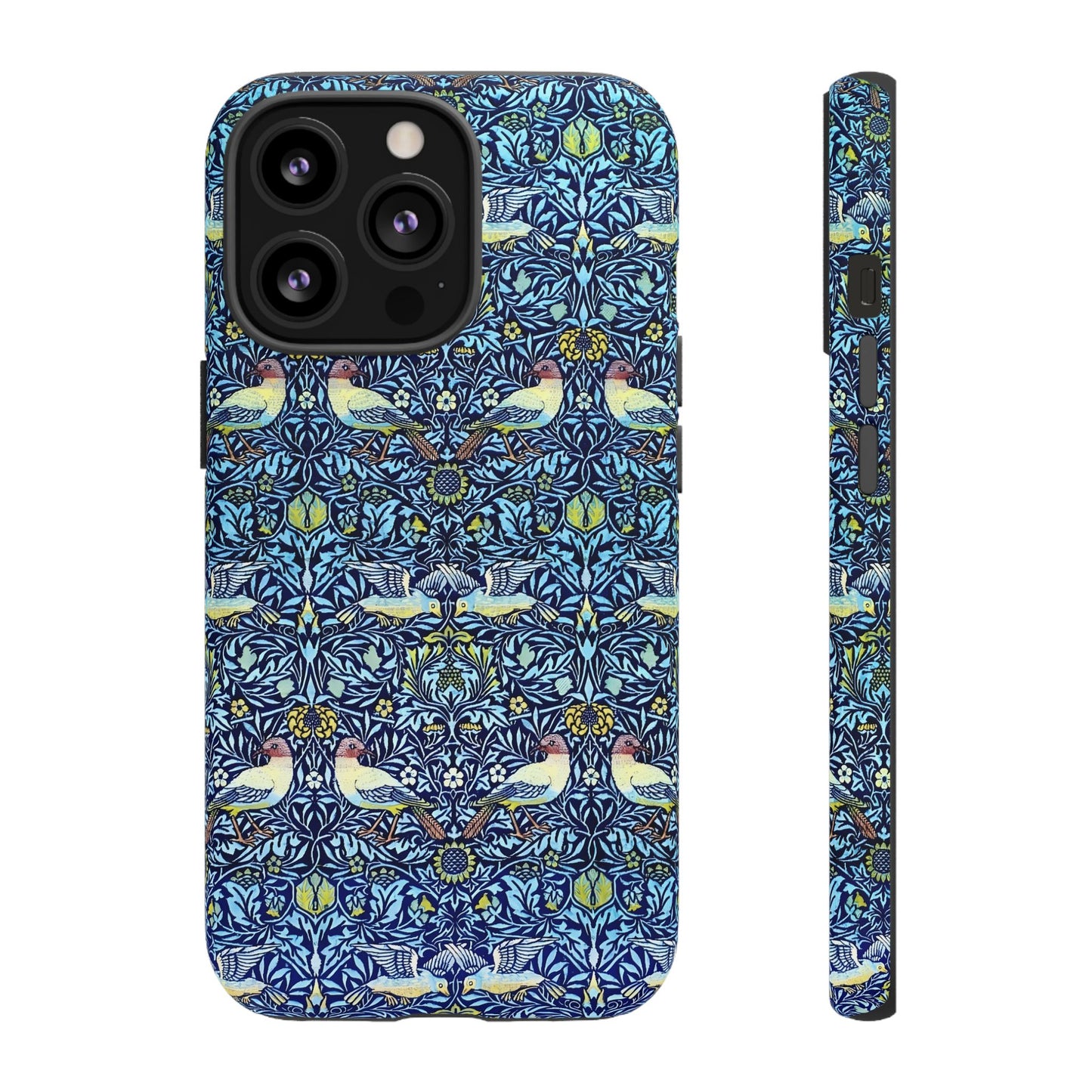 Bird and Floral Pattern Phone Case, Tough Cases, Gift for Nature Lovers, Eco-friendly, Custom Phone Accessories, All-Occasion
