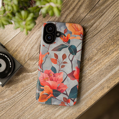 Floral Phone Case, Tough Cases, Flower Power, Gift for Her, Decorative Phone Cover, Trendy Accessories, Everyday Style