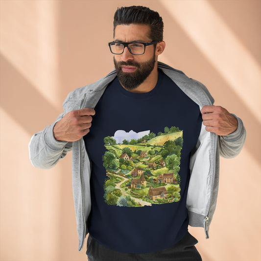 Unisex Crewneck Sweatshirt - Street London Aesthetics Urban Charm and Classic City Vibes