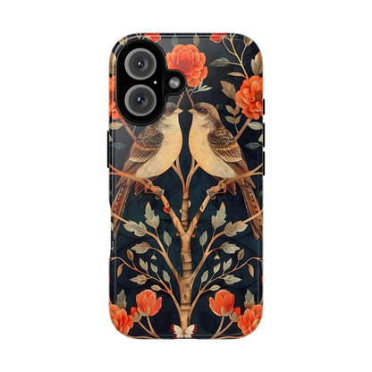 Floral Phone Case – Tough Cases with Bird Design, Unique Gift for Nature Lovers, Stylish Tech Accessory, Phone Cover, Artistic Case