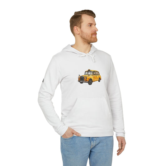 adidas Unisex Fleece Hoodie - British Vintage Car - Classic Elegance and Timeless Style