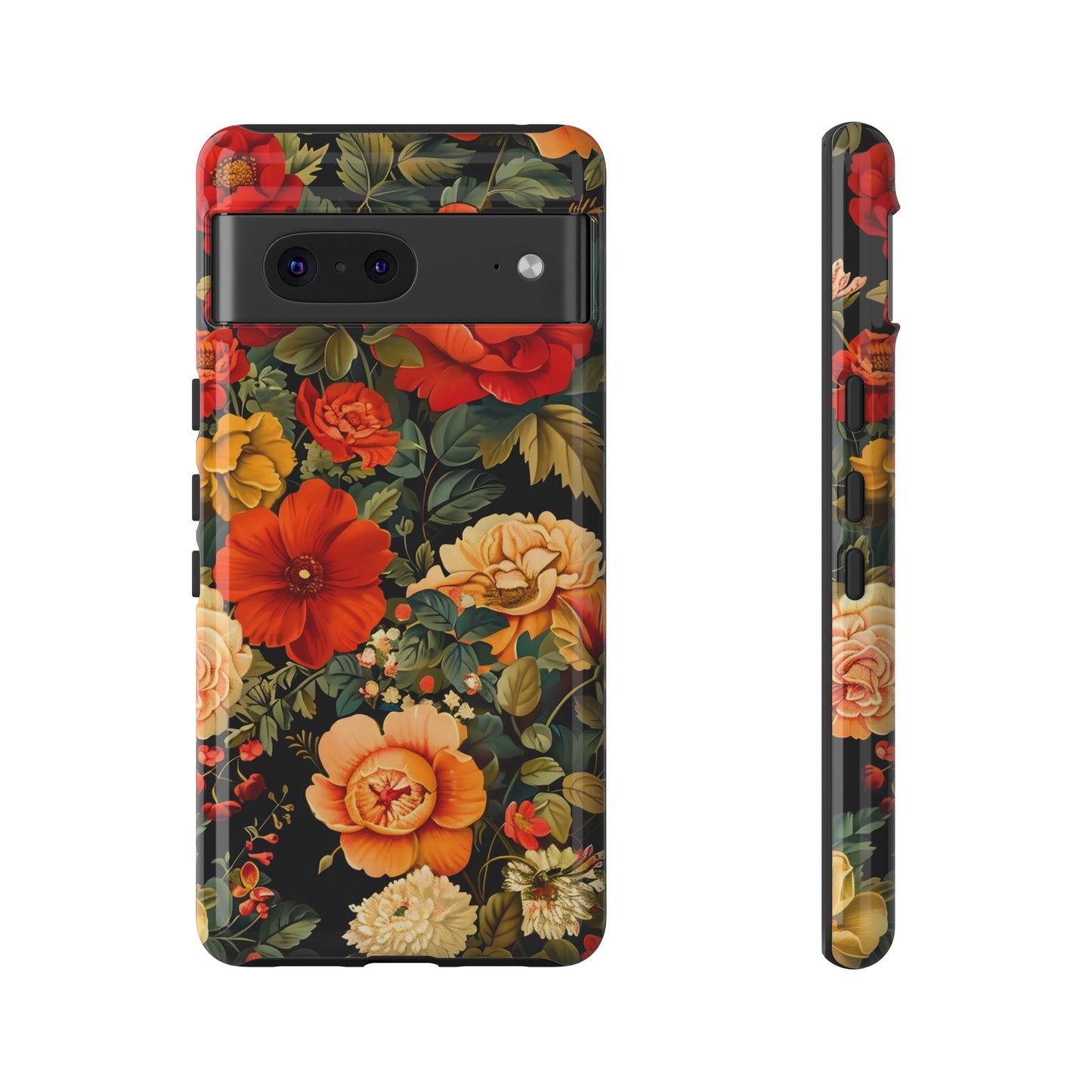 Floral Phone Case, Tough Cases, Decorative Tech Accessories, Gift for Her, Nature Lover Gift, Boho Style Case, Spring Floral Cover