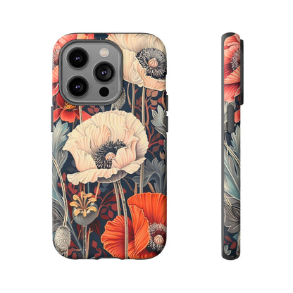 Floral iPhone Case, Tough Phone Cover, Artistic Protection, Flower Design, Unique Gift for Her, Phone Accessory, Trendy Tech