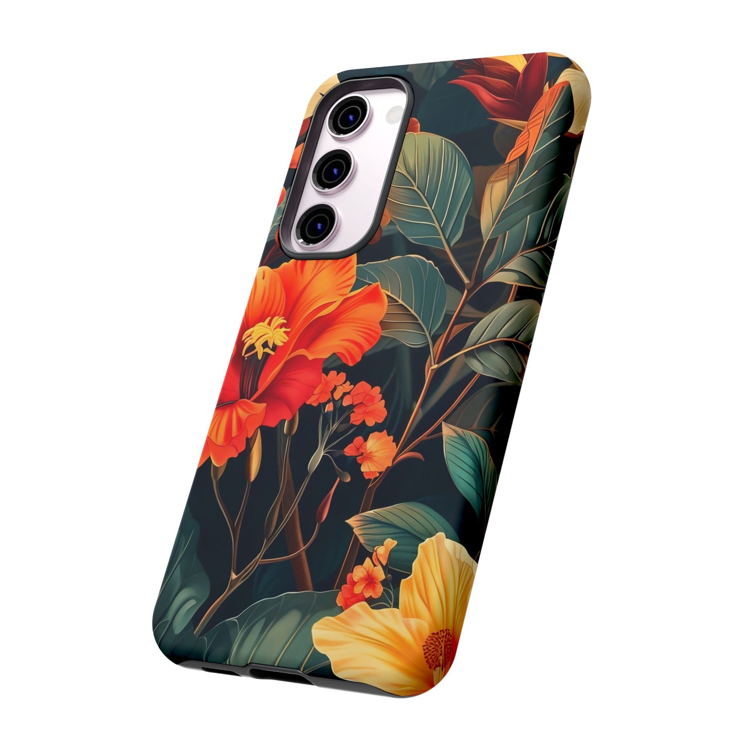 Tough Floral Phone Case | Tropical Vibe, Gift for Nature Lovers, Summer Beach Accessory, Floral Pattern, Trendy Phone Accessories