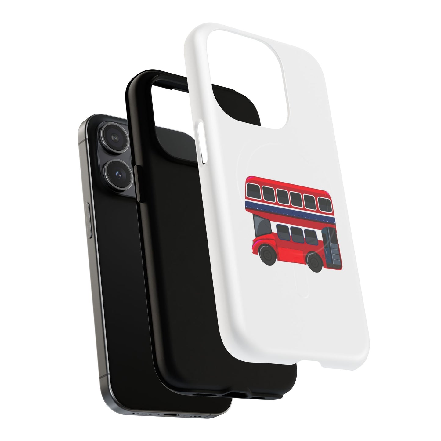 London Bus Phone Case, Tough Magnetic Phone Cover, Unique Gift, Secure Protection, Fun Design, Travel Lover Accessory