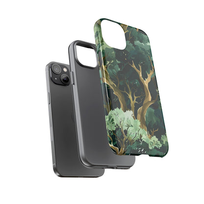 Forest Green Phone Case, Nature-Inspired Tough Cases, Eco-Friendly Gift, Outdoor Lover Accessory, Unique Phone Cover