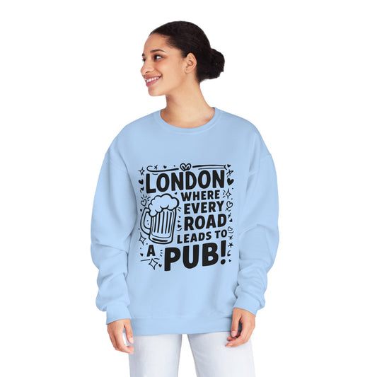 Unisex NuBlend® Crewneck Sweatshirt - London's Pub Leading Roads