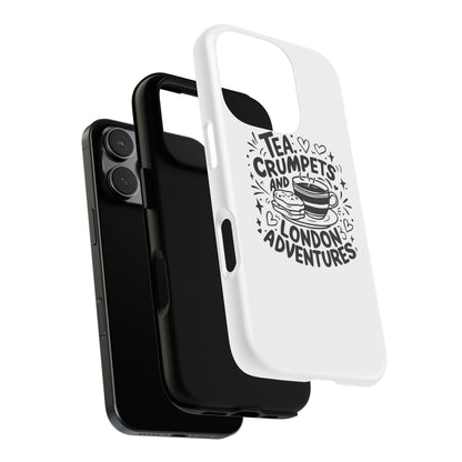 Tea, Crumpets, and London Adventures - Cute Gift for Tea Lovers, London Souvenir, Travel Accessory, Unique Phone Cover