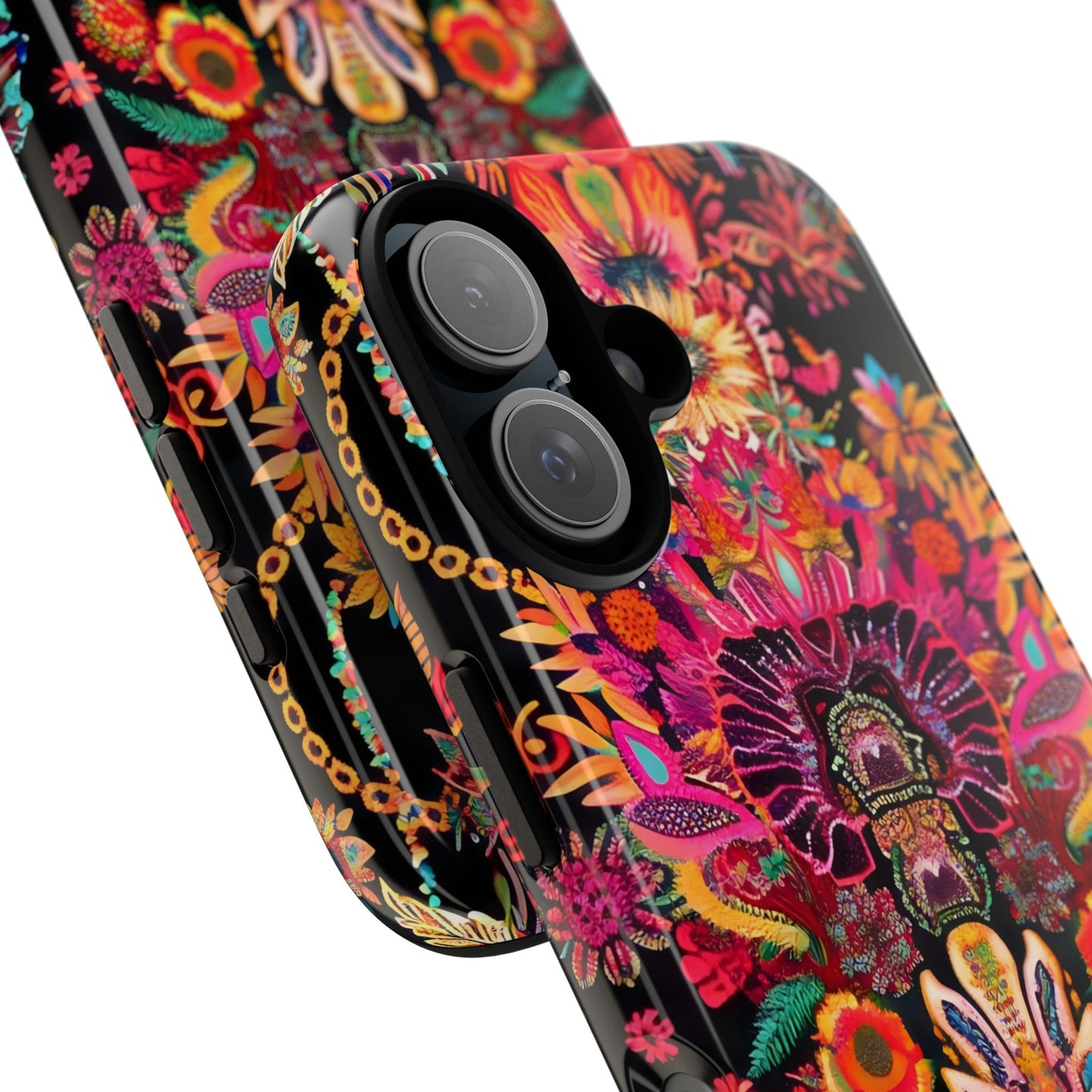 Colorful Floral Phone Case, Tough Cases, Unique Phone Cover, Boho Style Accessory, Gift for Her, Trendy Smartphone Protection