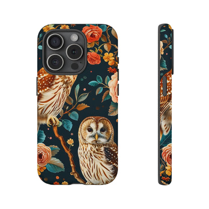 Owl Phone Case with Floral Design, Tough Phone Cover for Nature Lovers, Gift for Bird Enthusiasts, Stylish Protection for Smartphones, [...]