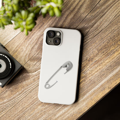 Minimalist Safety Pin Phone Cases | Stylish Slim Cases for Trendy Protection, Gift for Friends, Fashionable Accessories, Unique Phone Cover