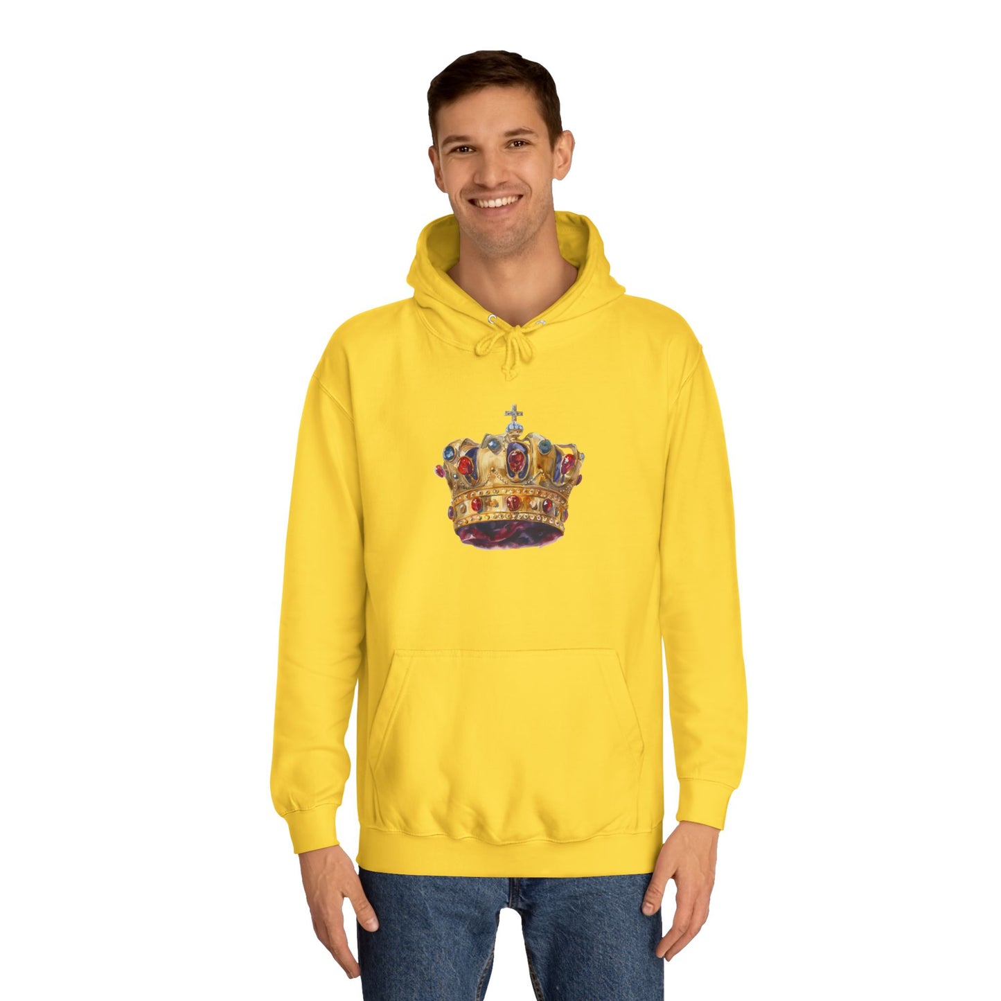 Unisex College Hoodie - British Royal Crown