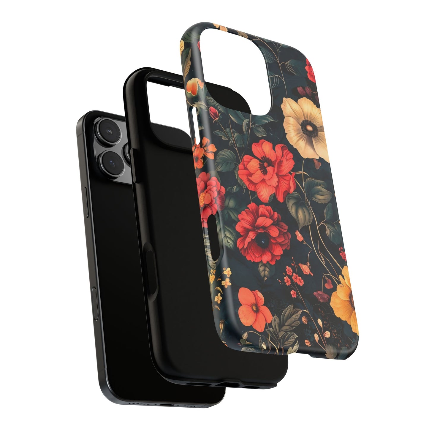 Floral Phone Case, Tough Cases, Flower Motif, Protective Cover, Gift for Her, Floral Design, Spring Accessory