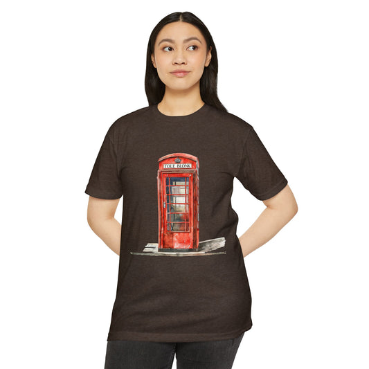 Unisex CVC Jersey T-shirt - Iconic British Public Telephone