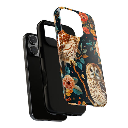 Owl Phone Case with Floral Design, Tough Phone Cover for Nature Lovers, Gift for Bird Enthusiasts, Stylish Protection for Smartphones, [...]