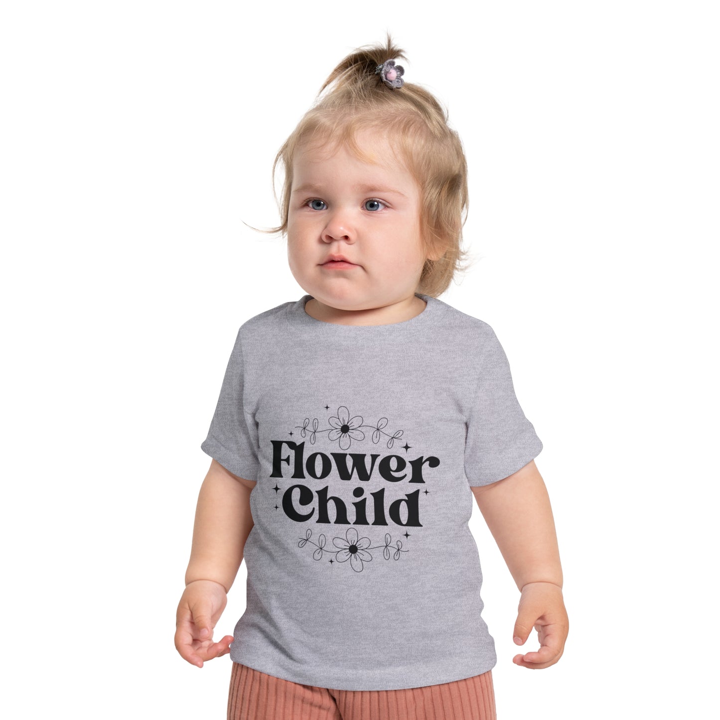 Flower Child Baby Short Sleeve T-Shirt – Cute Toddler Tee for Festive Occasions