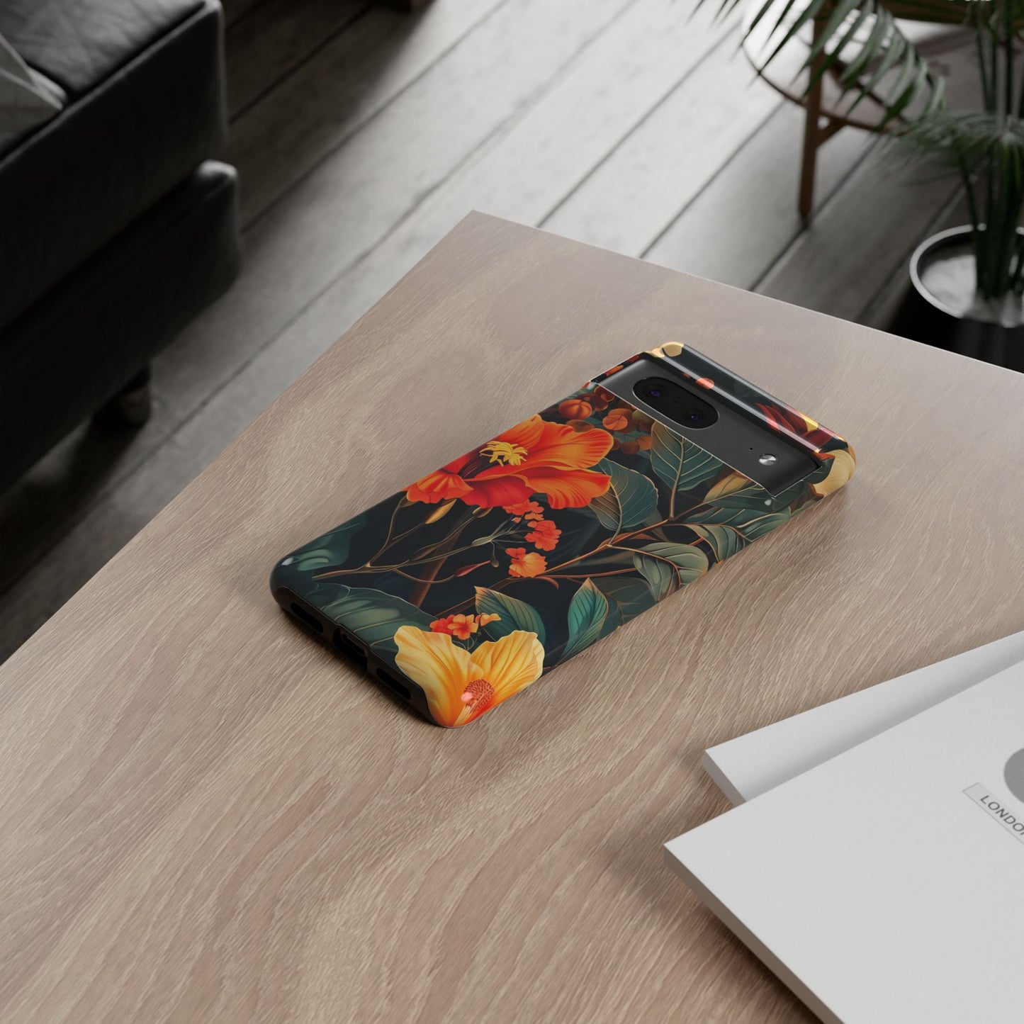 Tough Floral Phone Case | Tropical Vibe, Gift for Nature Lovers, Summer Beach Accessory, Floral Pattern, Trendy Phone Accessories