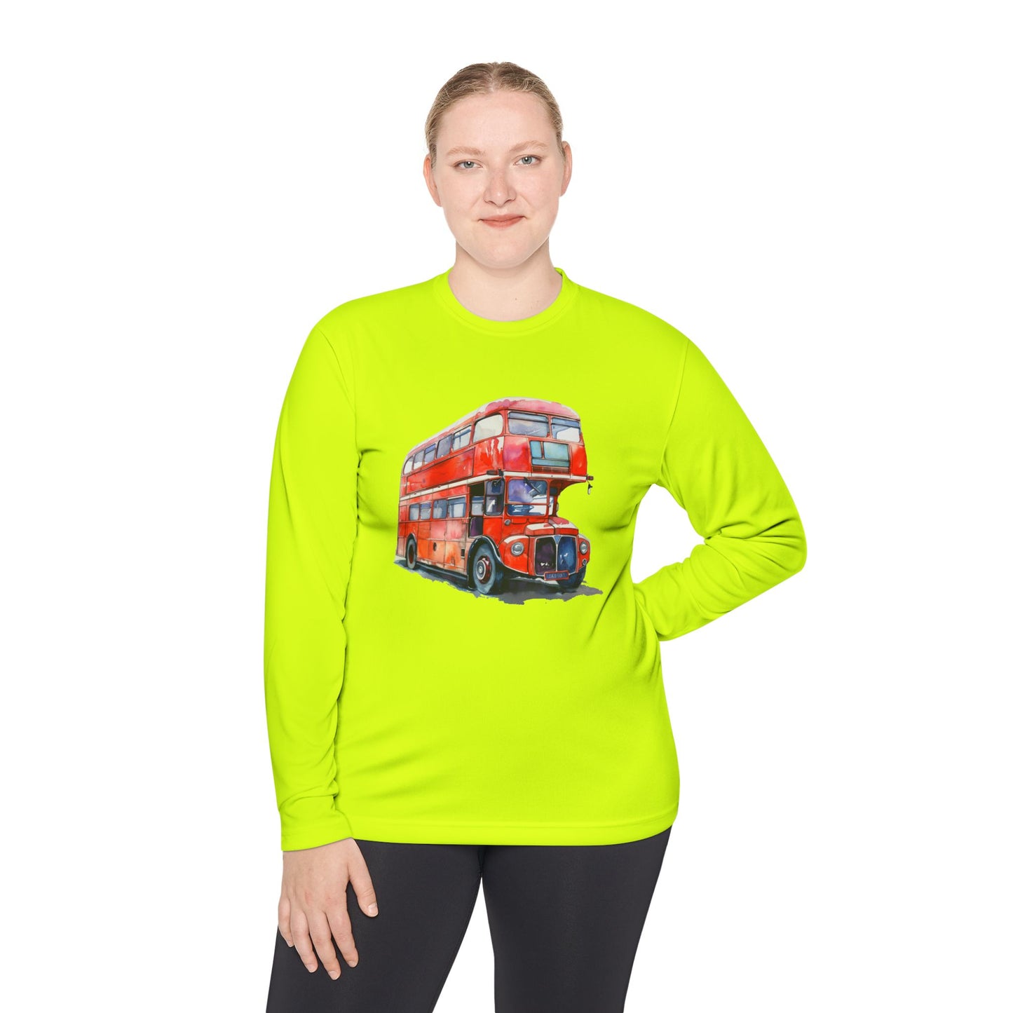 Unisex Lightweight Long Sleeve Tee - Historic London Bus Wall Art