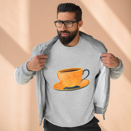 Unisex Crewneck Sweatshirt - Elegant British Tea Cup Classic Tea Time Style