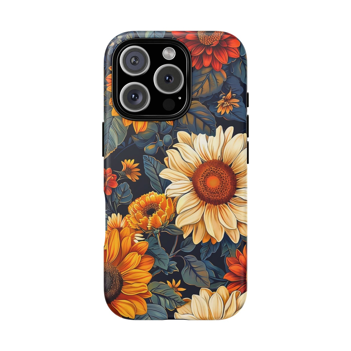 Floral Tough Phone Case | Sunflower Design, iPhone Cover, Protective Case, Gifts for Her, Floral Phone Accessory