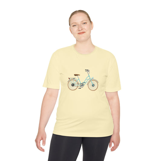 Unisex Moisture Wicking Tee - Vintage British Bicycle Art Print
