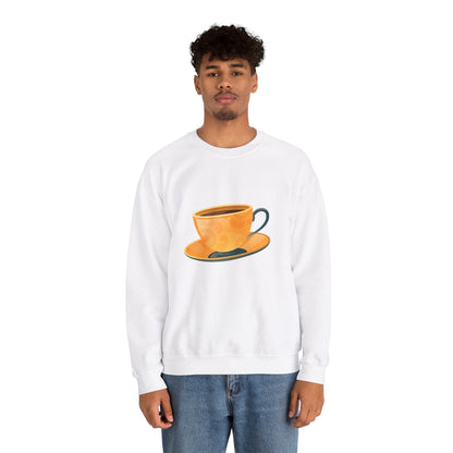 Unisex Heavy Blend™ Crewneck Sweatshirt Lightweight - Elegant British Tea Cup Classic Tea Time Style