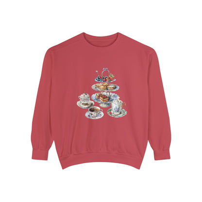 Unisex Garment-Dyed Sweatshirt - British Food Traditional Dishes and Culinary Delights
