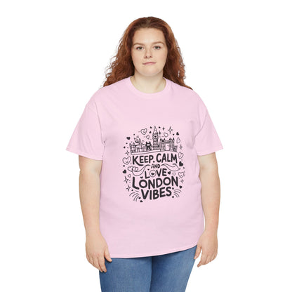 Unisex Heavy Cotton Tee - Keep Calm and love London Vibes