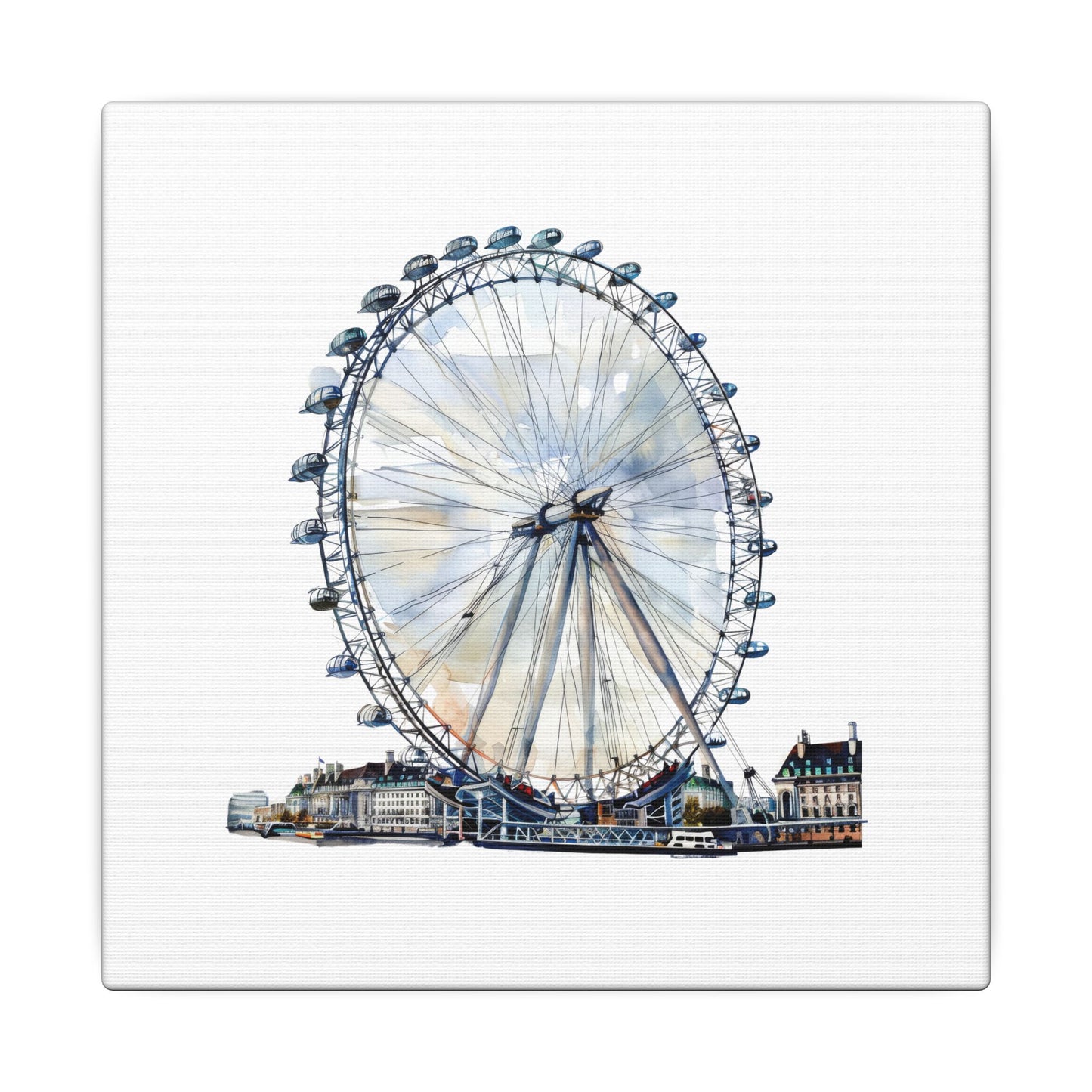 London Eye Canvas Print, Wall Art Decor, Travel Gift, Home Decoration, Unique Art Piece