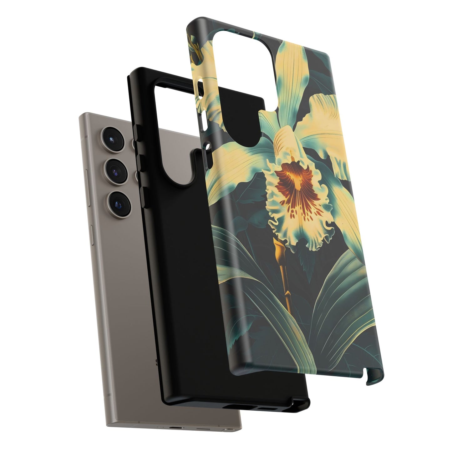 Floral Phone Case - Tough Cases with Orchid Design, Durable Smartphone Cover for Nature Lovers, Floral Gift for Her, Botanical [...]