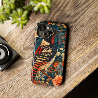 Nature-Inspired Phone Case with Floral Art, Tough Phone Cover, Protective Case, Gift for Nature Lovers, Unique Phone Accessory