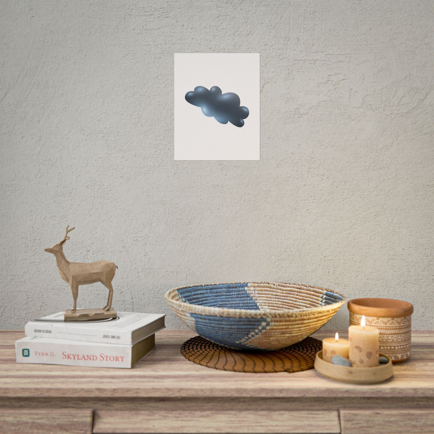 Cloud Art Print, Modern Decor, Minimalist Wall Art, Home Office Decor, Unique Gift, Aesthetic Poster