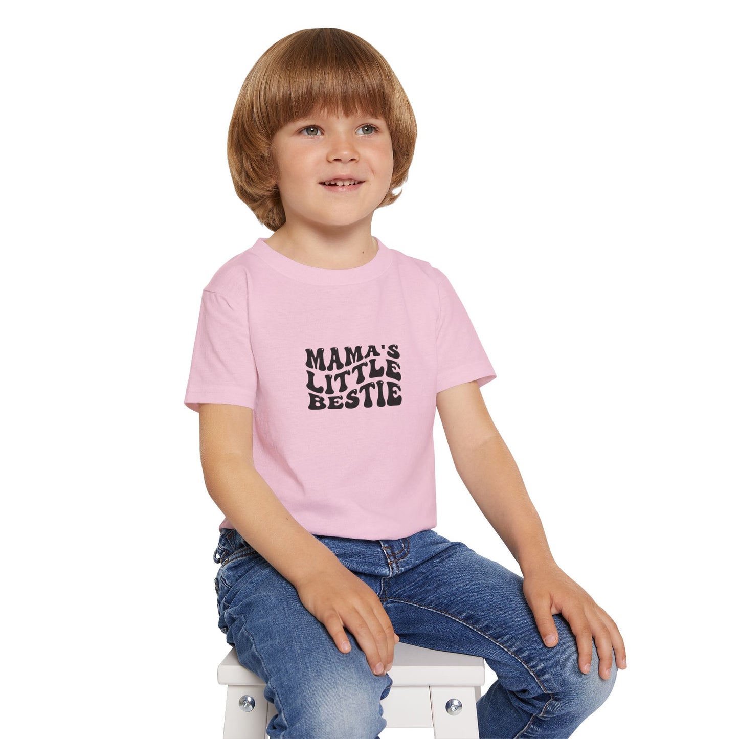 Toddler T-Shirt - Mama's Little Bestie Shirt Design for Kids - Fun & Comfy Kids Apparel