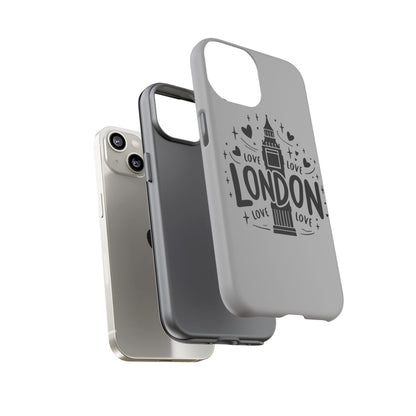 London Love Phone Case, Tough Cases, Stylish Phone Accessories, Unique Gift for Travelers, London Souvenir, Love Design